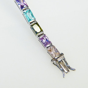 Tennisarmband 925/- multicolor