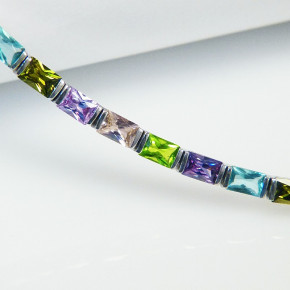 Tennisarmband 925/- multicolor