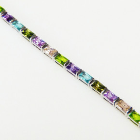 Tennisarmband 925/- multicolor