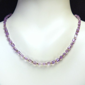 zarte Kette aus Amethyst