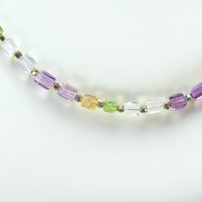 Zarte Steinkette multicolor