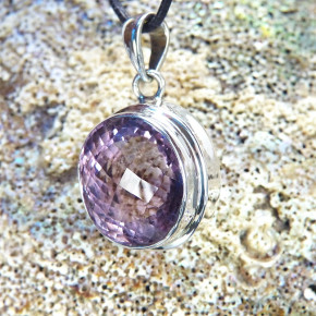 fein facettierter Amethyst in Silber 925/-