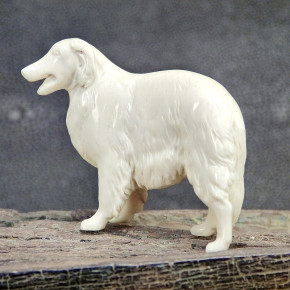 russischer Windhund mit schönen Färbungen