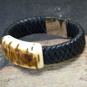 breites Armband mit toller Mammutrinde