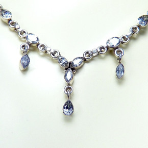 Silbercollier mit Zirkonia