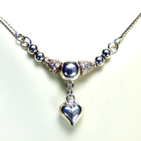 Silbercollier 925/- mit Herzanhänger