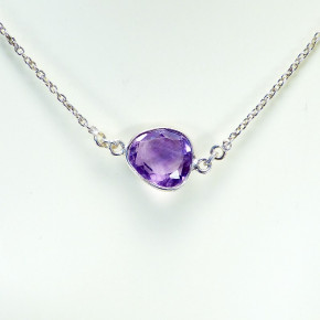 Silberkette mit echten Amethysten