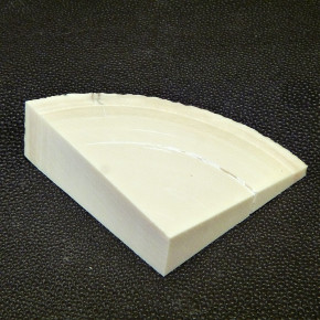 Keilscheibe mit Riss ca. 55 x 47 x 16 bis 4 mm