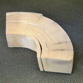 Mammut-Abschnitt braun ca. 89x31x17mm