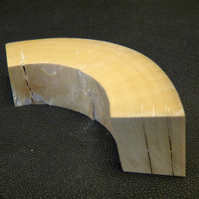 Mammut-Bogenabschnitt braun ca. 108x22-35x24mm