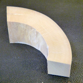 Mammut-Bogenabschnitt braun ca. 108x22-35x24mm