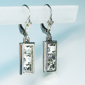 Hängerohrringe 925/- mit Zirkonia