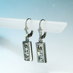 Hängerohrringe 925/- mit Zirkonia