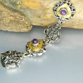 Silberarmband mit Amethyst