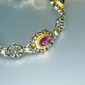 Silberarmband mit Amethyst
