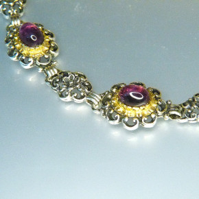 Silberarmband mit Amethyst
