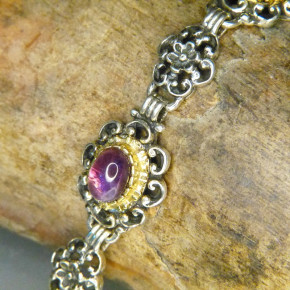 Silberarmband mit Amethyst