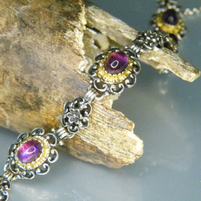 Silberarmband mit Amethyst