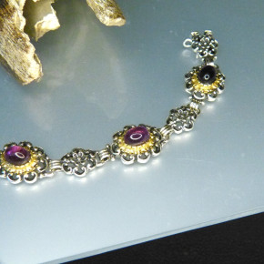 Silberarmband mit Amethyst