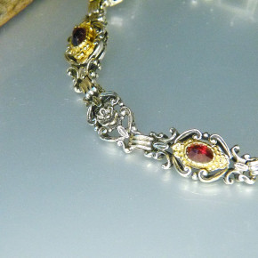 Silberarmband mit Granat