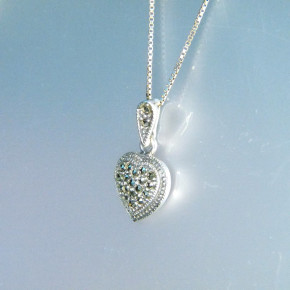 Herzanhänger Silber mit Markasit