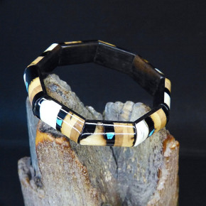 schmales Mammut-Armband mit Türkis