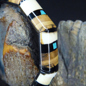 schmales Mammut-Armband mit Türkis