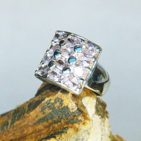 Silberring mit Pink Zirkonia W19