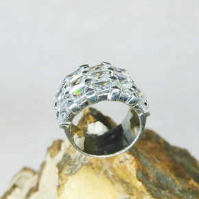 Silberring mit weißen Zirkonia W 18