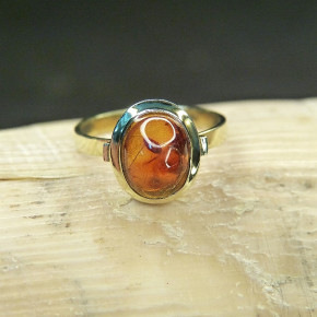 Goldring 333/- mit Bernstein W17,2