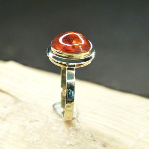Goldring 333/- mit Bernstein W17,2