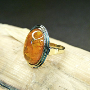 Goldring 333/- mit Bernstein W18