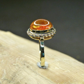 Goldring 333/- mit Bernstein W17,8