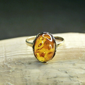 Goldring 333/- mit Bernstein W18,2
