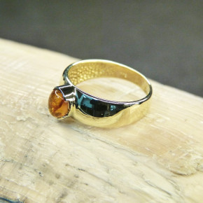 Goldring 333/- mit Bernstein W19