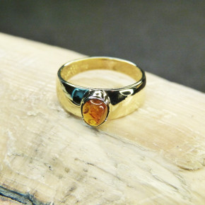 Goldring 333/- mit Bernstein W19