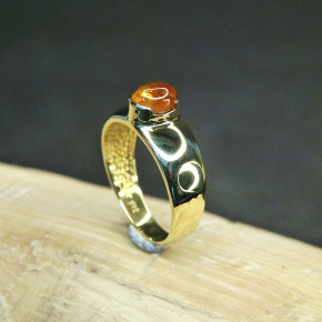 Goldring 333/- mit Bernstein W19