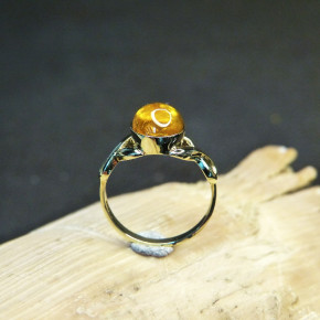 Goldring 333/- mit Bernstein W18,2