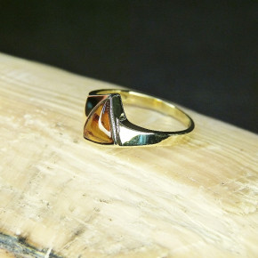 Goldring 333/- mit Bernstein W17,2