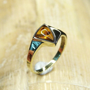Goldring 333/- mit Bernstein W17,2