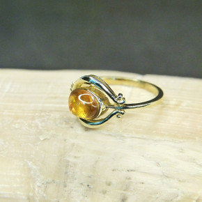 Goldring 333/- mit Bernstein W18,2