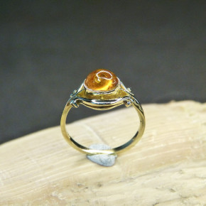 Goldring 333/- mit Bernstein W18,2