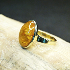 Goldring 333/- mit Bernstein W17,2