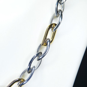 Collier/Kette Edelstahl bicolor 50cm