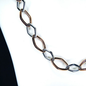 Collier/Kette Edelstahl rosévergoldet 50cm