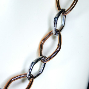 Collier/Kette Edelstahl rosévergoldet 50cm