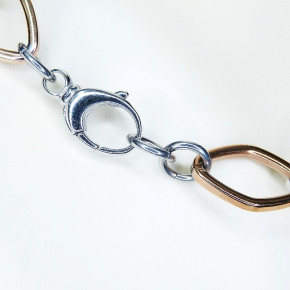 Collier/Kette Edelstahl rosévergoldet 50cm