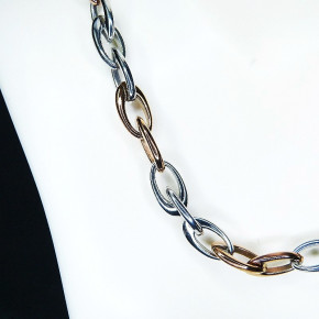 Collier/Kette Edelstahl rosévergoldet 50cm