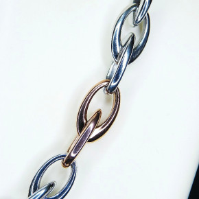 Collier/Kette Edelstahl rosévergoldet 50cm