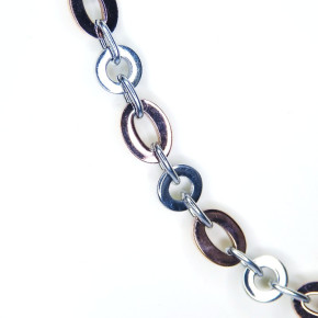 Collier/Kette Edelstahl rosévergoldet 47cm